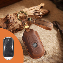 Load image into Gallery viewer, Genuine Leather Key Fob Cover for Buick (3-6 Button)