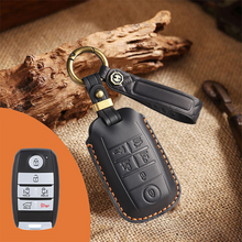 Load image into Gallery viewer, Genuine Leather Key Fob Cover for Kia