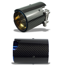 Load image into Gallery viewer, Suitable for BMW M2/M3/M4: New Baked Blue Carbon Fiber Exhaust Tailpipe Decoration