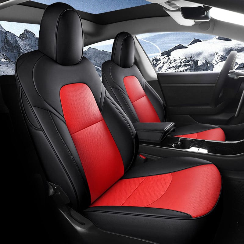 All-Inclusive Customized Tesla Model 3/Highland/Y Alcantara Leather Car Seat Covers Full Set