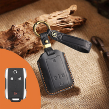 Load image into Gallery viewer, Genuine Leather Key Fob Cover for Chevrolet (2-6 Buttons)