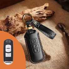 Load image into Gallery viewer, Genuine Leather Key Fob Cover for Mazda