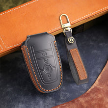 Load image into Gallery viewer, Genuine Leather Key Fob Cover for Ford Series (3-5 Buttons)