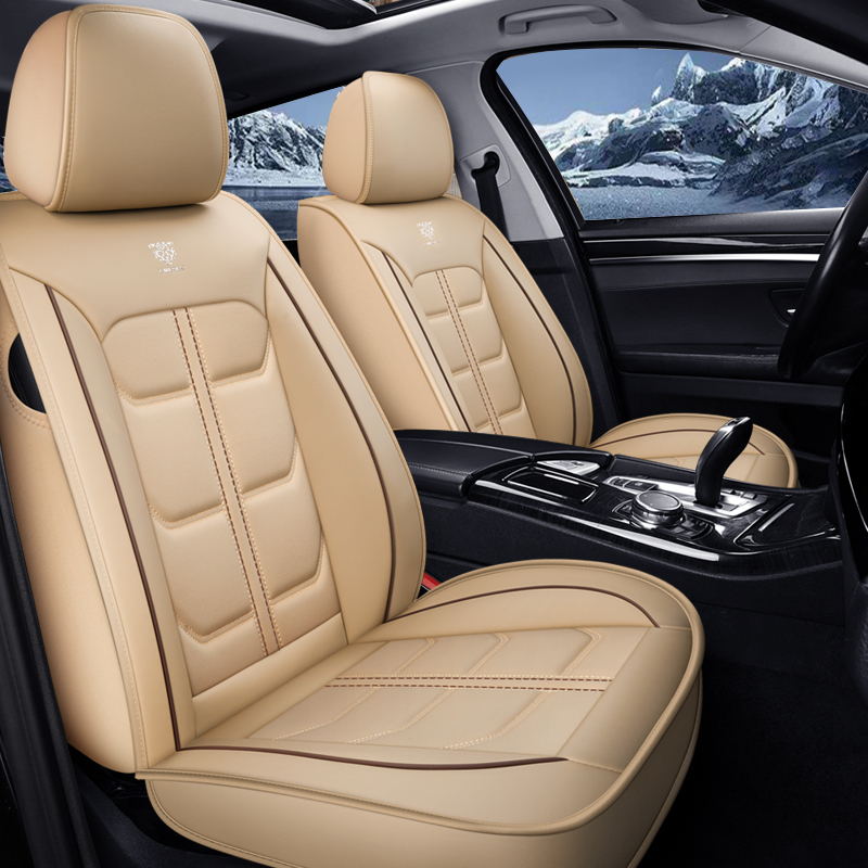 Full Coverage Universal Leather Car Seat Covers Full Set