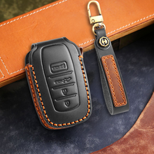 Load image into Gallery viewer, Genuine Leather Key Fob Cover for Toyota Camry, RAV4, and Highlander Models