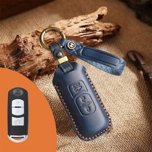 Load image into Gallery viewer, Genuine Leather Key Fob Cover for Mazda