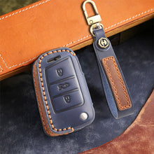 Load image into Gallery viewer, Genuine Leather Key Fob Cover for All 3-Button Volkswagen Key Fobs