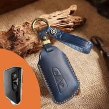 Load image into Gallery viewer, Genuine Leather Key Fob Cover for Volkswagen (3-5 Buttons)