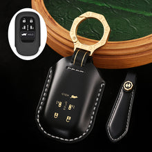 Load image into Gallery viewer, High-End Leather Car Key Cover Compatible with Honda Accord, Civic, CR-V, HR-V, Odyssey, etc. (2, 3, 4, 5, or 6-Button Smart Key Cover)