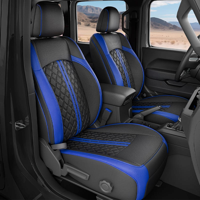 Jeep Wrangler JK JL Seat Covers 2007–2026 2 Door & Unlimited Custom Fit Leather