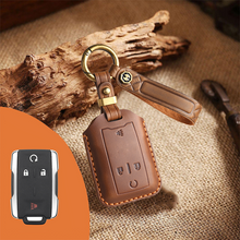 Load image into Gallery viewer, Genuine Leather Key Fob Cover for Chevrolet (2-6 Buttons)