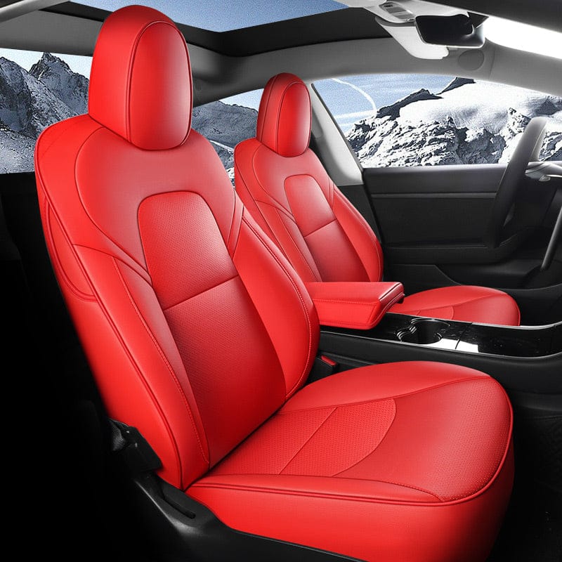 All-Inclusive Customized Tesla Model 3/Highland/Y Alcantara Leather Car Seat Covers Full Set