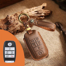 Load image into Gallery viewer, Genuine Leather Key Fob Cover for Kia