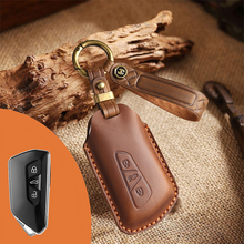 Load image into Gallery viewer, Genuine Leather Key Fob Cover for Volkswagen (3-5 Buttons)