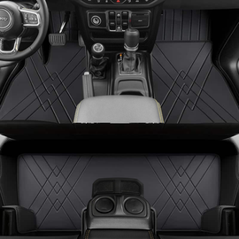 All-Weather Full Coverage Floor Mats for Jeep Wrangler 2018-2024 & 2013-2017 JK Custom Fit