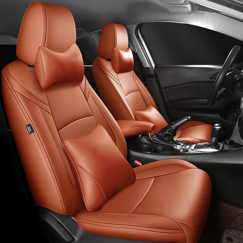 Leather Car Seat Cover Full Set Fit For Mazda 3 (2014-2024)