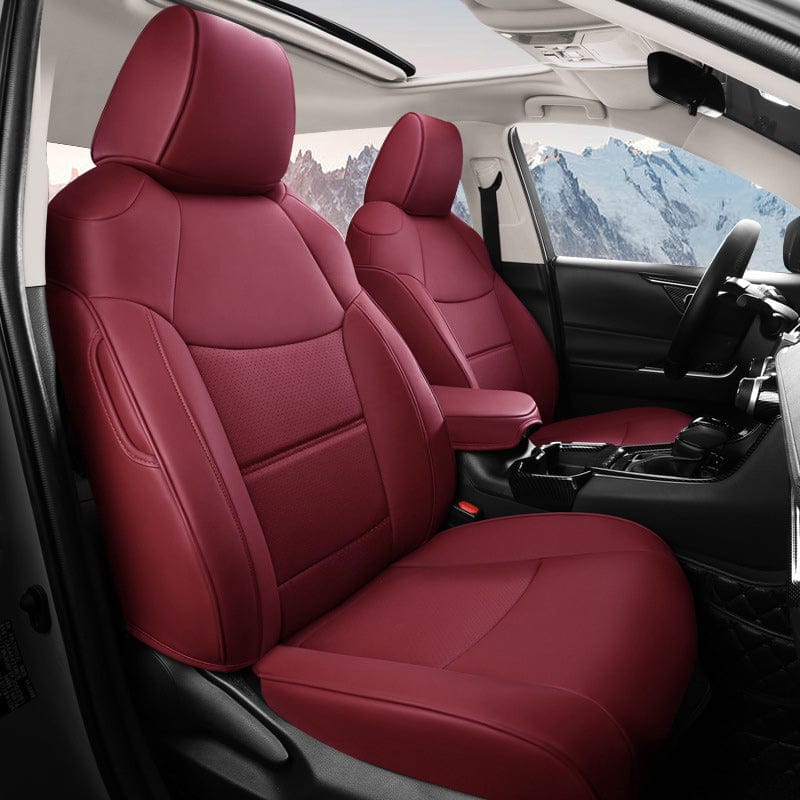 Custom for Toyota Rav4 (2013-2024) Leather Car Seat Cover Full Set