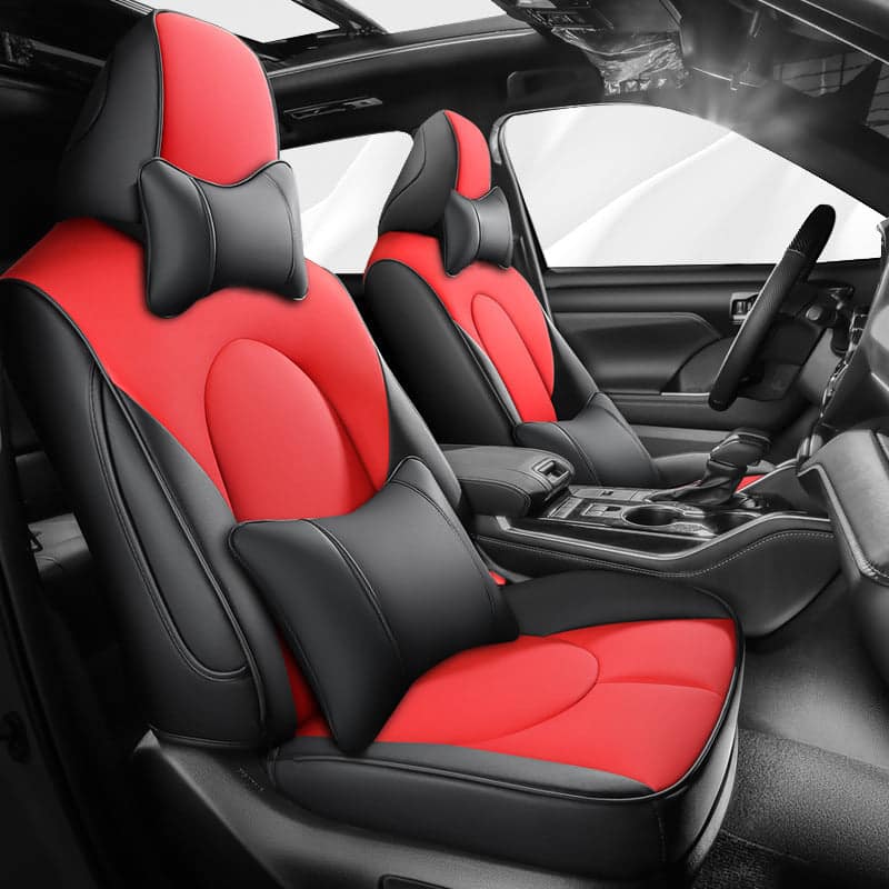 Custom for Toyota Highlander(2020-2024) Leather Car Seat Cover Full Set(Not suitable for five-seater version)