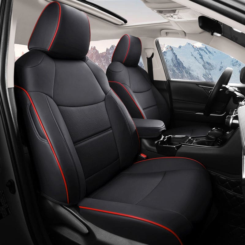 Custom for Toyota Rav4 (2013-2024) Leather Car Seat Cover Full Set