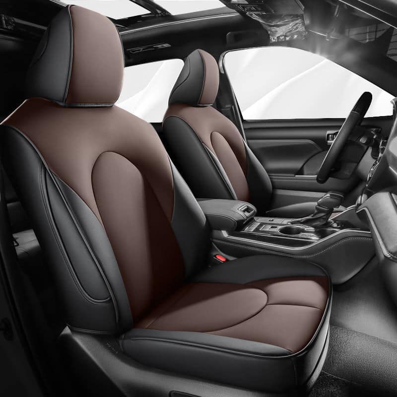 Custom for Toyota Highlander(2020-2024) Leather Car Seat Cover Full Set(Not suitable for five-seater version)