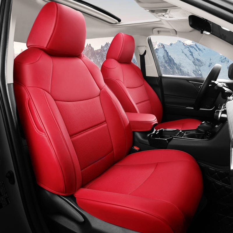 Custom for Toyota Rav4 (2013-2024) Leather Car Seat Cover Full Set