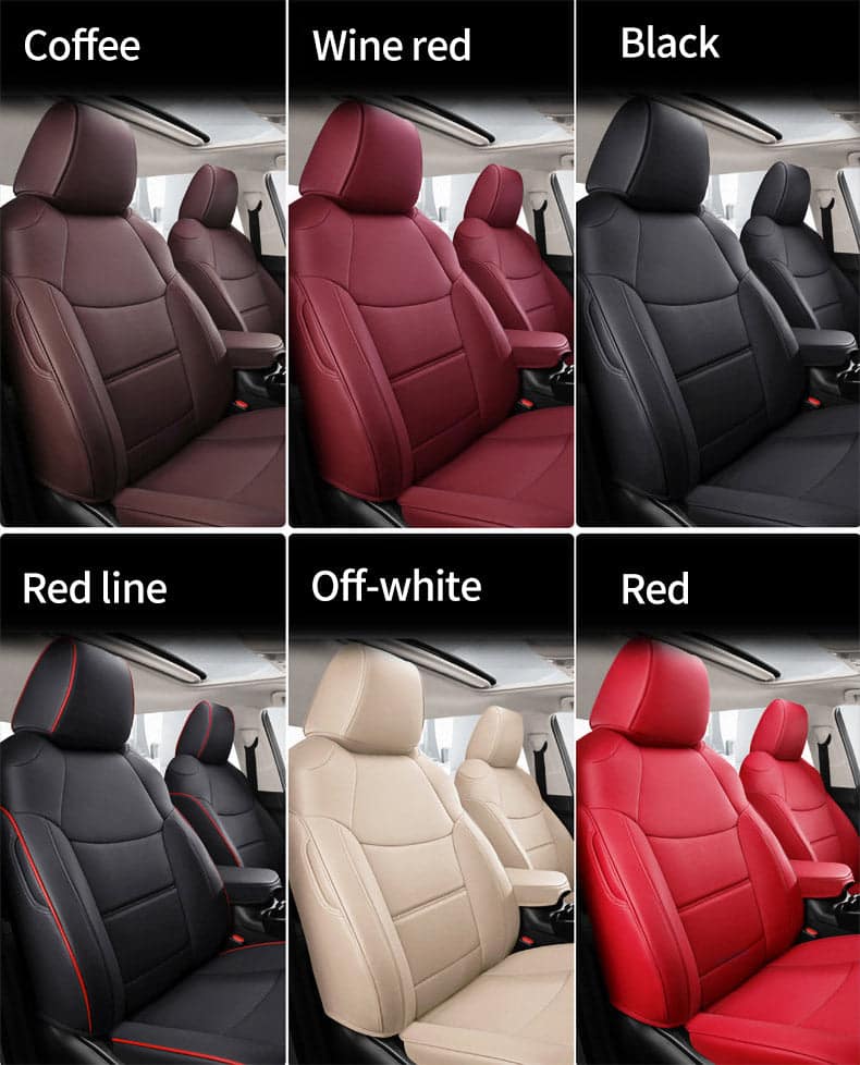 Custom for Toyota Rav4 (2013-2024) Leather Car Seat Cover Full Set