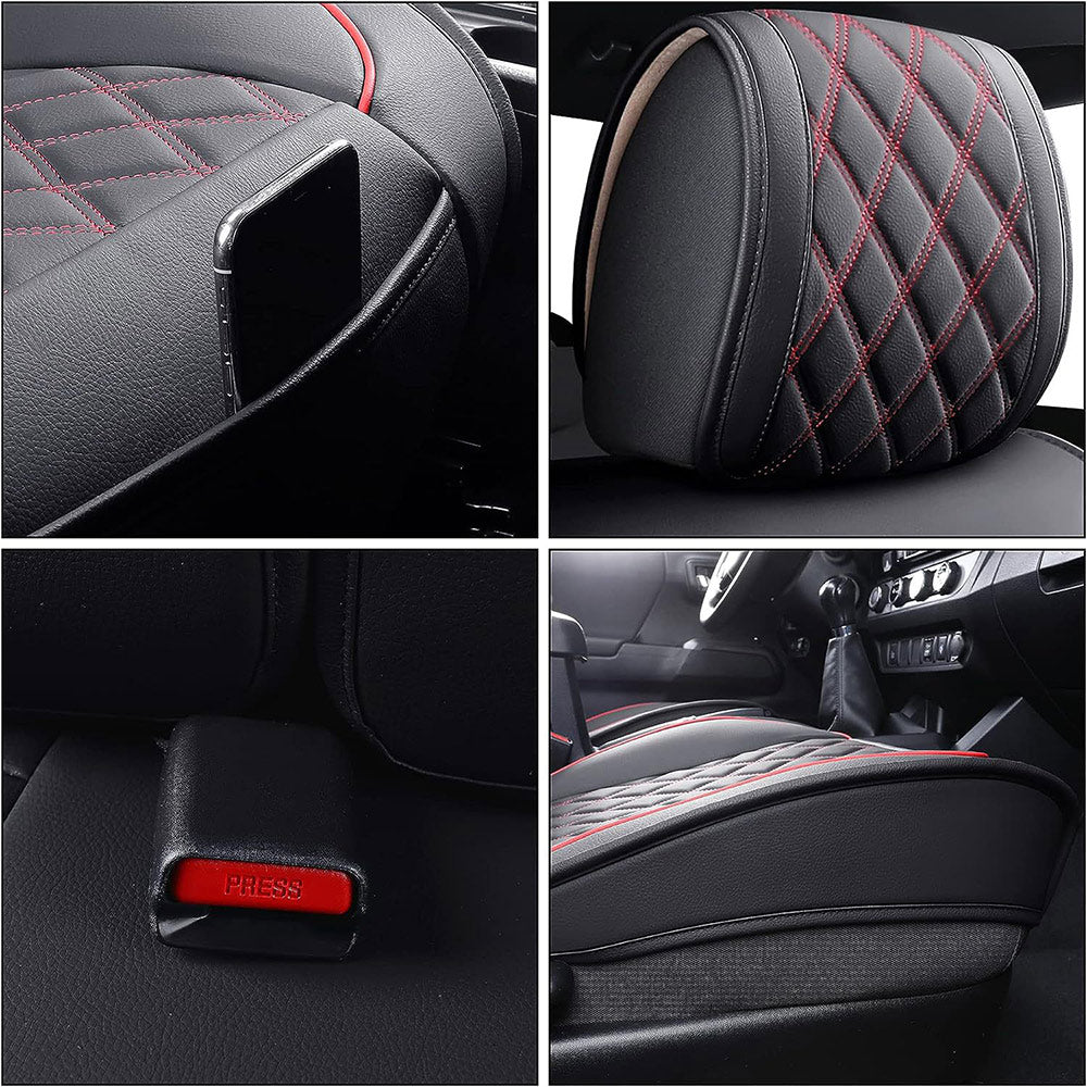 Custom Leather Car Seat Cover Full Set Fit For Ford F150 (2009-2025), F250, F350, F450(2017-2025)