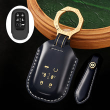 Load image into Gallery viewer, High-End Leather Car Key Cover Compatible with Honda Accord, Civic, CR-V, HR-V, Odyssey, etc. (2, 3, 4, 5, or 6-Button Smart Key Cover)