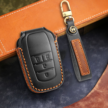 Load image into Gallery viewer, Genuine Leather Key Fob Cover for Toyota Camry, RAV4, and Highlander Models