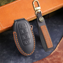 Load image into Gallery viewer, Genuine Leather Key Fob Cover for Nissan X-Trail, Qashqai, Tiida, Altima, and Sylphy (3-5 Button)