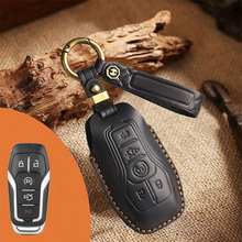 Load image into Gallery viewer, Genuine Leather Key Fob Cover for Ford (3-5 Buttons)