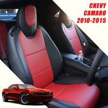 Load image into Gallery viewer, Chevy Camaro Coupe Seat Covers (2010–2015, LT/LS/RS/SS) – Custom Fit Full Set, Waterproof Faux Leather