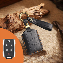 Load image into Gallery viewer, Genuine Leather Key Fob Cover for Chevrolet (2-6 Buttons)