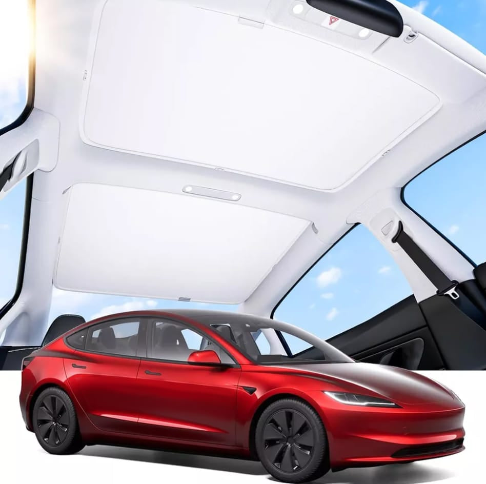 Foldable Glass Roof Sunshade for Tesla Model 3/Y