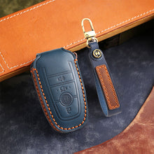 Load image into Gallery viewer, Genuine Leather Key Fob Cover for Ford Series (3-5 Buttons)