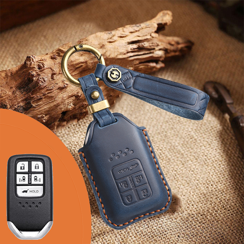 Genuine Leather Key Fob Cover for Honda