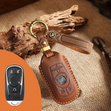 Load image into Gallery viewer, Genuine Leather Key Fob Cover for Buick (3-6 Button)