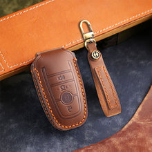 Load image into Gallery viewer, Genuine Leather Key Fob Cover for Ford Series (3-5 Buttons)