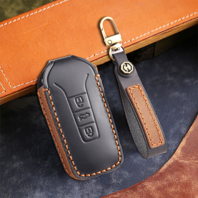 Genuine Leather Key Fob Cover for All 3-Button Volkswagen Key Fobs