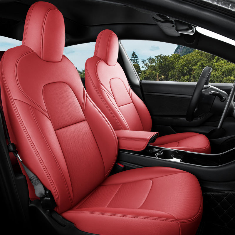 All-Inclusive Custom Tesla Model 3/Highland/Y/Juniper (2016-2025) Nappa Leather Car Seat Covers – Full Set