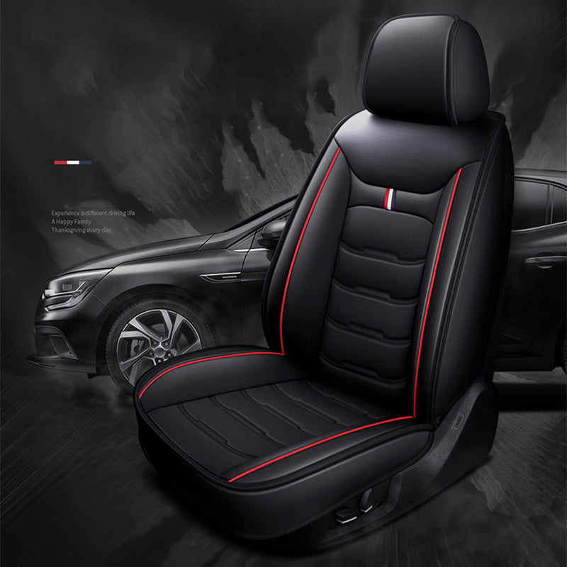 Universal Full Set Leather Car Seat Covers – Water Resistant, Luxury Comfort & All-Season Protection for 5 Seats