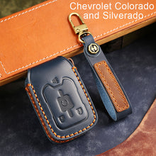 Load image into Gallery viewer, Leather Smart Car Key Cover Case for Chevrolet Colorado and Silverado