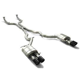 For BMW M5 F10 2012–2016 Performance Exhaust System – Front Pipe + Mid & Rear Section, Stainless Steel/Titanium, with Valves