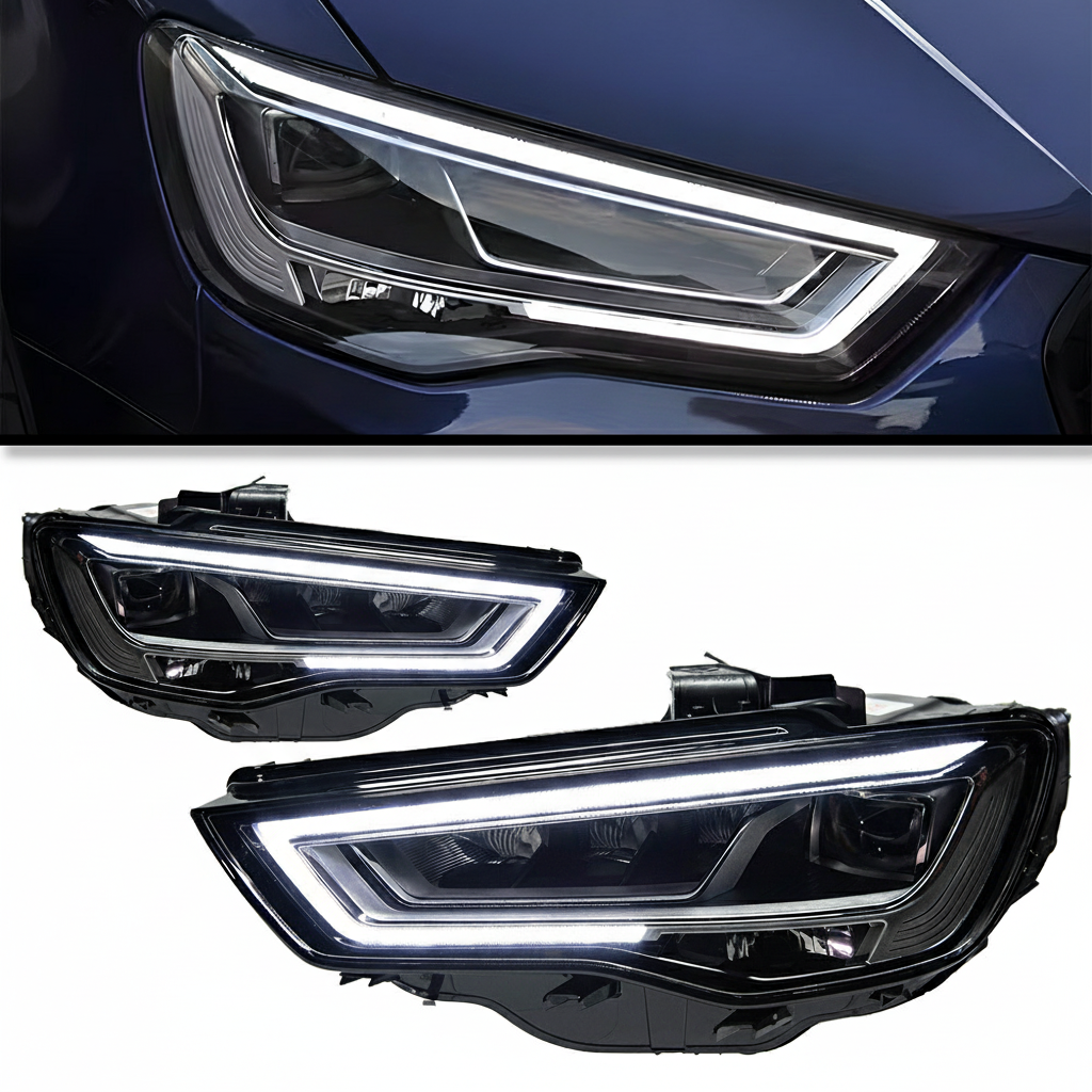 LED Matrix Headlights for Audi A3 2013-2020 – DRL, Projector Lens, Full Upgrade Kit