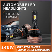 Load image into Gallery viewer, HGH POWER LED Headlight Bulbs, H11/H4/9005 (HB3)/9006 (HB4) Compatible, 140W 65800 LM 6000K (2-Pack)