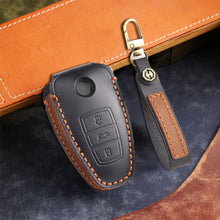 Load image into Gallery viewer, Genuine Leather Key Fob Cover for All 3-Button Volkswagen Key Fobs