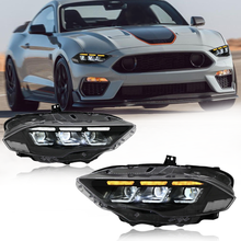 Load image into Gallery viewer, For 2018–2023 Ford Mustang LED Headlights – S650 Style Triple Beam Projector Lamp Assembly (Pair)