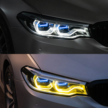 Load image into Gallery viewer, Yellow+White DRL LED Headlights for BMW 5 Series G30 (2018–2020) – Full Headlight Assembly