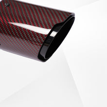 Load image into Gallery viewer, 4&quot; Red Carbon Fiber Exhaust Tip – Universal Fit, 3.5″–4.5″ Size Options | Modified Car Upgrade
