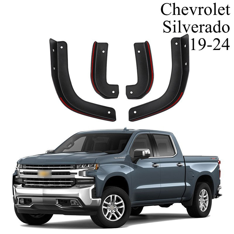 Mud Flaps for Trucks Mud Guards Compatible with 2014-2024 Chevrolet Silverado,4pcs Splash Guards Front & Rear